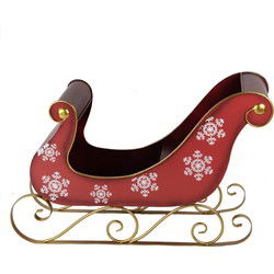 Clayre & Eef Arrenslee Kerst Groot Rood Metaal