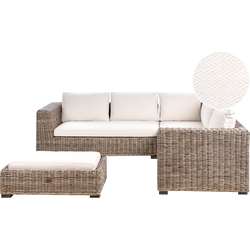 RINELLA - Loungeset 5-zits - Grijs - Rotan