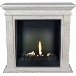 Xaralyn | Cadiz Natuursteen wit met Bio-Ethanol Brander met Classic inbouwunit