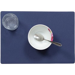 Stevige luxe Tafel placemats Plain donkerblauw 30 x 43 cm - Placemats