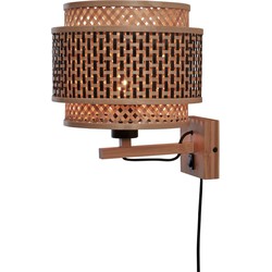 Wandlamp Bhutan - Bamboe - Ø25cm