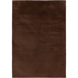 Emotion Fluffy Soft - Vloerkleed Hoogpolig - Effen Tapijt - Bruin- 80x150 CM