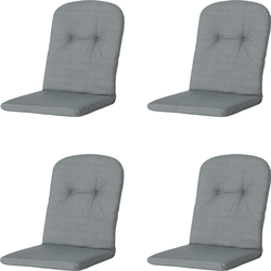 Madison Kussen - Kuip Hoog - Basic Grey - 45x96 - Grijs - 4 Stuks