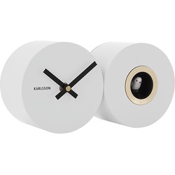 Koekoeksklok Duo Cuckoo - Mat Wit - 26x13x7,2cm