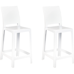 WELLINGTON - Barkruk set - Wit - Polycarbonaat