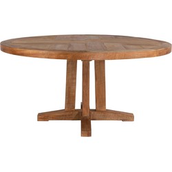 DTP Home Dining table Castello round,78xØ160 cm, 6 cm top, recycled teakwood
