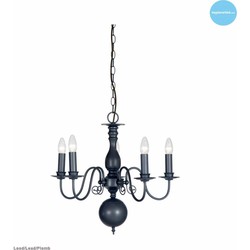 Hanglamp kroonluchter zwart, wit, beige, grijs 60cm E14x5