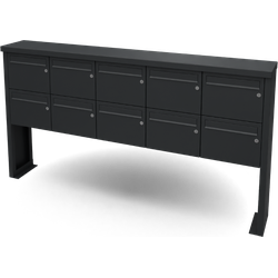 Multibox brievenbus 5 breed 2 hoog zwart