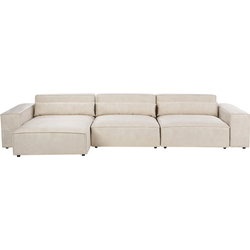 Beliani HELLNAR - Modulaire Sofa-Beige-Fluweel