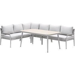 Barcelona lounge-diningset - 5-dlg. -  taupe - grey sand - valley sand