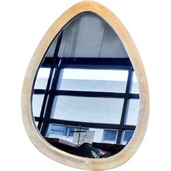 Benoa Shreve Medium Brass Egg-shaped Mirror 52 cm