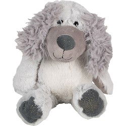 Clayre & Eef Knuffel Hond Grijs Pluche