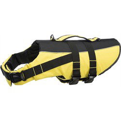 TRIXIE ZWEMVEST GEEL / ZWART M 45-72X45 CM
