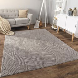Laagpolig Vloerkleed Lely - Grijs - 240x340 cm