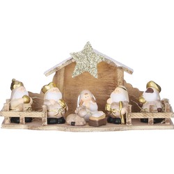 House of Seasons Kerststal voor kinderen - met licht - 30 cm - Kerststallen