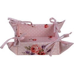 Clayre & Eef Broodmand  35x35x8 cm Roze Paars Katoen Rozen