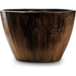 Jodeco Plantenpot Orchid - koper bruin - keramiek - ovaal - D32-15xH23 cm - Plantenpotten