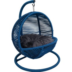 Mini Hangstoel Swing Simba Kat / Hond Blauw | Grijze kussen