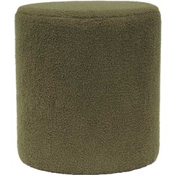 Unique Living - Poef Teddy Winter Green -35x38cm