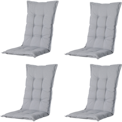 Madison -  Tuinstoelkussen Hoge Rug Panama light grey - Ca. 123x50 cm - Set van 4