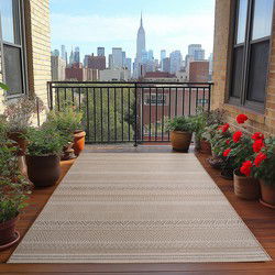 Desert Style Buitenkleed – Outdoor Vloerkleed, Boho Look, Weer- & UV-bestendig - Beige- 80x150 CM