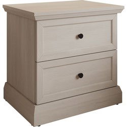 Meubella - Nachtkastje Leroy - Wit eiken - 52 cm