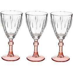 Vivalto - Wijnglazen Exotic Collection - 6x - oranje voet 275 ml - Wijnglazen