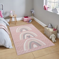 Kids Kinderkamer Roze vloerkleed -