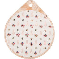 Clayre & Eef Onderzetters Pannen 20x23 cm Beige Keramiek