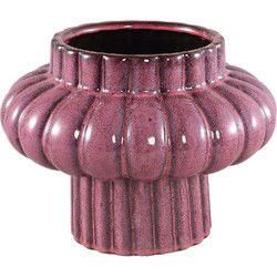 PTMD Bloempot Sannee - 26x26x20 cm - Keramiek - Rood