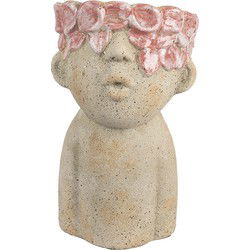 Clayre & Eef Bloempot Beige Terracotta