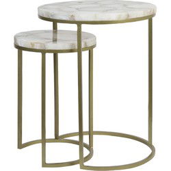 Bijzettafel Axat - Antiek Brons - Ø41+Ø28cm