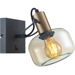 Steinhauer wandlamp Glaslic - brons -  - 3864BR