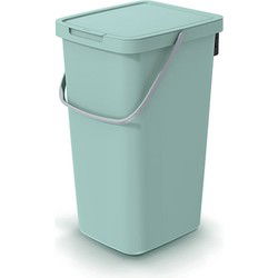 Keden GFT of rest afvalbak - mintgroen - 25L - afsluitbaar - 26 x 29 x 48 cm - klepje/hengsel - Prullenbakken