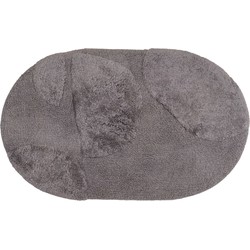 Badmat Boaz - Grey Ovaal 50 x 80 cm