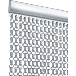Kettinggordijn | Vliegengordijn kant en klaar 92x209 cm Zilver Satin