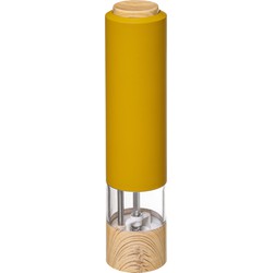 Elektrische pepermolen kunststof oranje 22 cm inclusief 4x AA batterijen - Peper en zoutstel