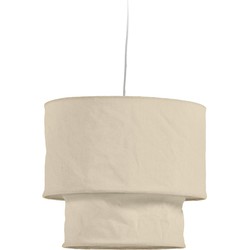 Kave Home - Mariela plafondlampenkap in linnen met beige afwerking Ø 40 cm