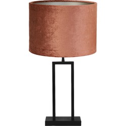 Tafellamp Shiva/Gemstone - Zwart/Terra - Ø30x62cm