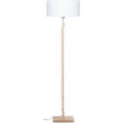 Vloerlamp Fuji - Wit/Bamboe - Ø47cm