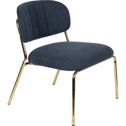 ANLI STYLE Lounge Chair Jolien Gold/Dark Blue