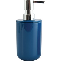 MSV Zeeppompje/dispenser Porto - PS kunststof - marine blauw - 7 x 16 cm - 260 ml - Zeeppompjes