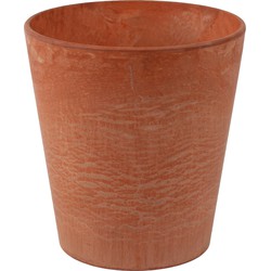 Plantenpot/bloempot in een natuursteen look Dia 27 cm en Hoogte 24 cm light terra cotta - Plantenpotten