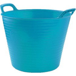 Plasticforte flexibele emmer/kuip - blauw - kunststof - 25 liter - Wasmanden
