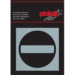 Route Alu Picto 80 x 80 mm Sticker geen entree - Pickup
