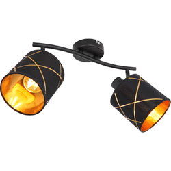 Decoratieve plafondlamp met goudkleurig acryl | Woonkamer | Eetkamer | E27 LED plafondlampen
