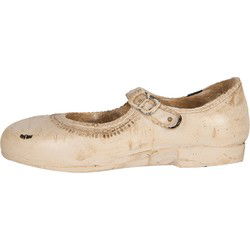 Clayre & Eef Decoratie Beeld Schoen 15x6x5 cm Beige Kunststof