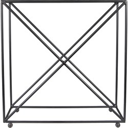 Clayre & Eef Flessenhouder  44x15x45 cm Zwart Ijzer Rechthoek Flessenrek