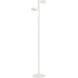 Sompex | vloerlamp RONDA| Dubbele lampen |  wit | oplaadbare vloerlamp|
