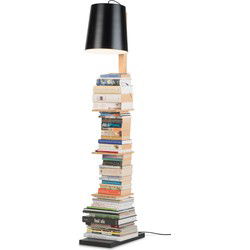 Vloerlamp Cambridge - Zwart/Naturel - 38x30x168cm